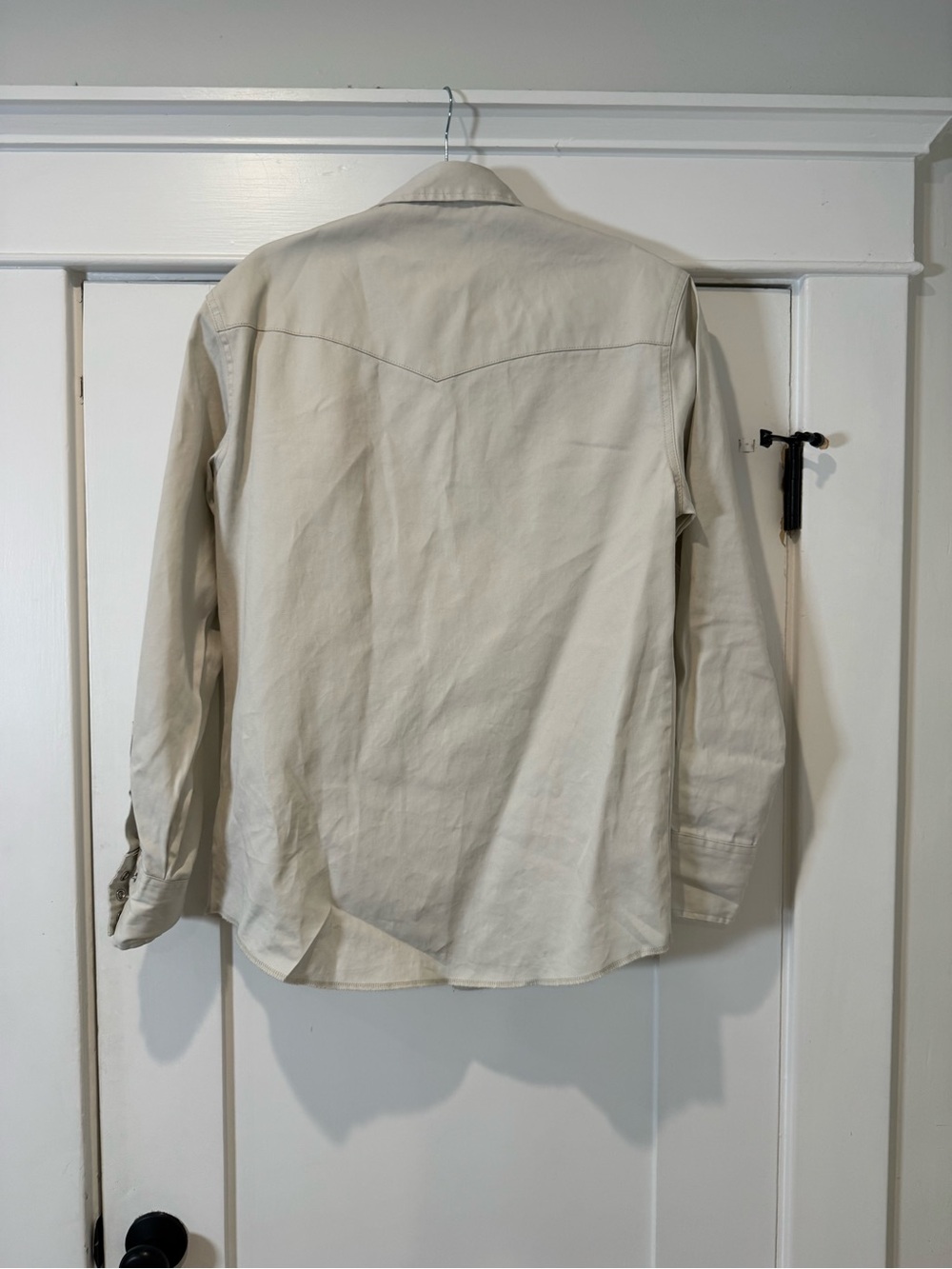Wrangler Light Cream Western Snap Shirt - Picture 5 of 6